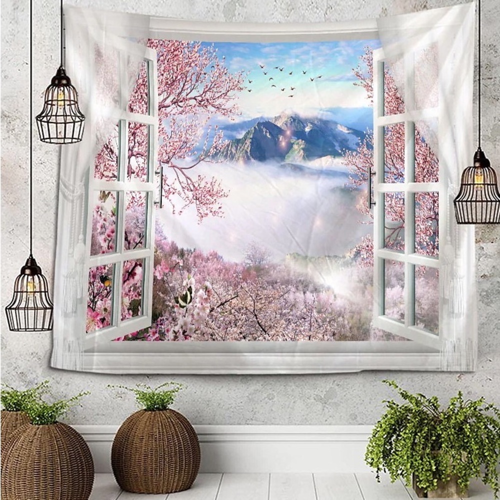 Pink Floral Backdrop for Photos Photography Videos Nature Background Wall Art